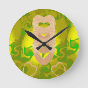 Herzverbindung Runde Wanduhr