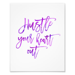 Herzvergnügen Lila Wasserfarbe Fotodruck