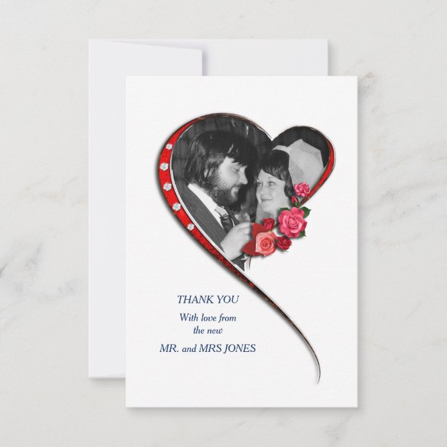 Herzverheiratung Dankeskarte (Vorderseite)