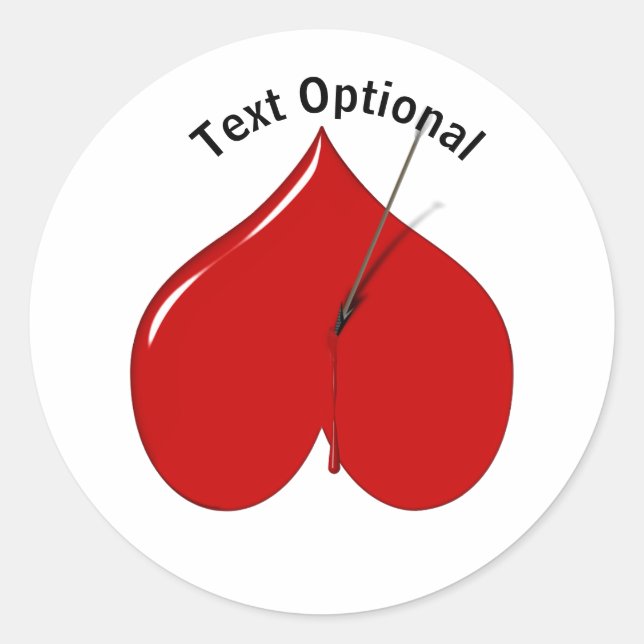 Herzverjüngung Valentinstag Runder Aufkleber (Vorderseite)