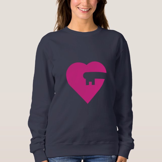 Herzverriegelung Sweatshirt (Vorderseite)