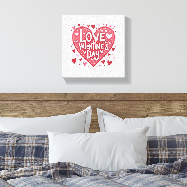 Herzwandkunst Leinwanddruck (Insitu (Schlafzimmer))