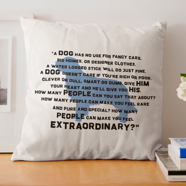 Herzwärmendes Hundebonat für Hundefreunde Kissen (Dog owner quote pillow)