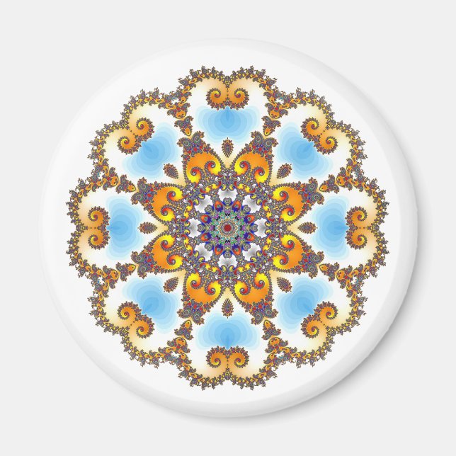 'Herzwunsch' (weiß) Magnet (Vorne)