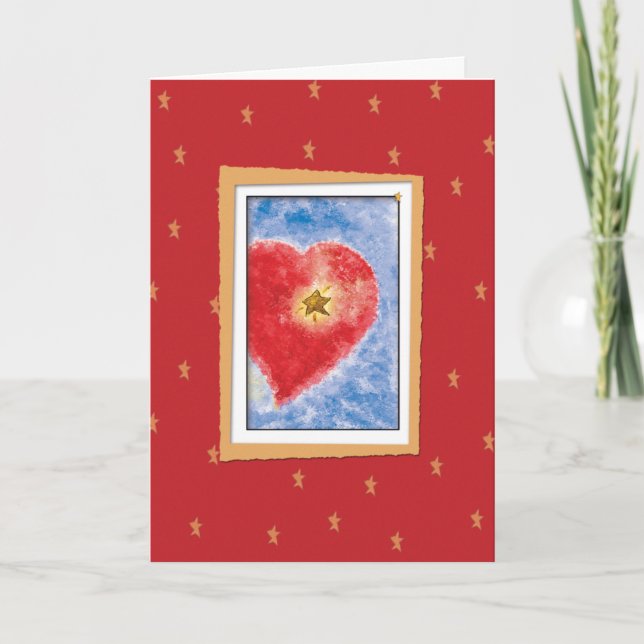 Herzwunschkarte Feiertagskarte (Vorderseite)