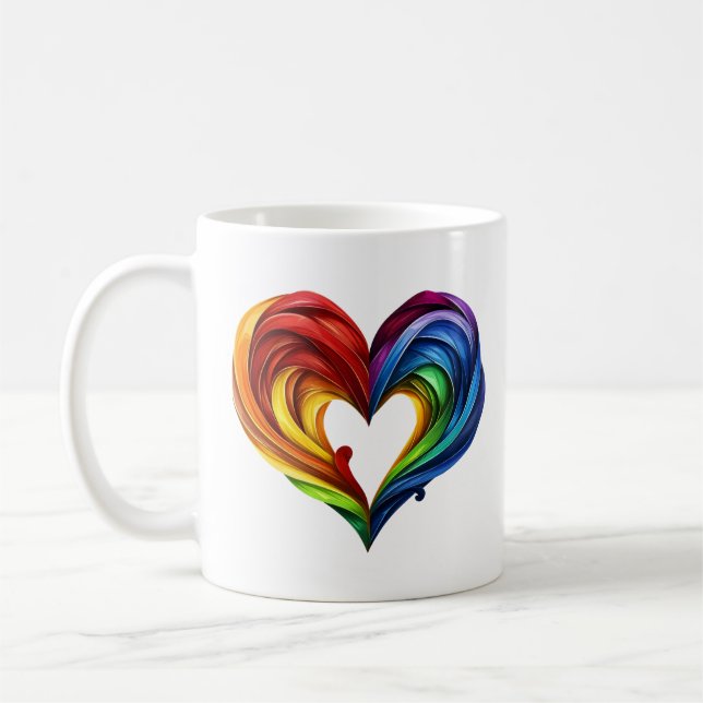 Herzwurganfarben Kaffeetasse (Links)