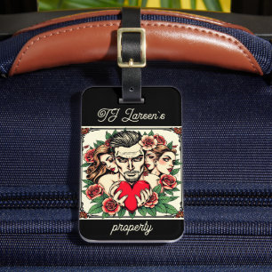 Herzzerbrecherin und Frauen Tattoo kunstinspiriert Gepäckanhänger
