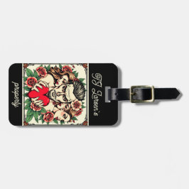 Herzzerbrecherin und Frauen Tattoo kunstinspiriert Gepäckanhänger