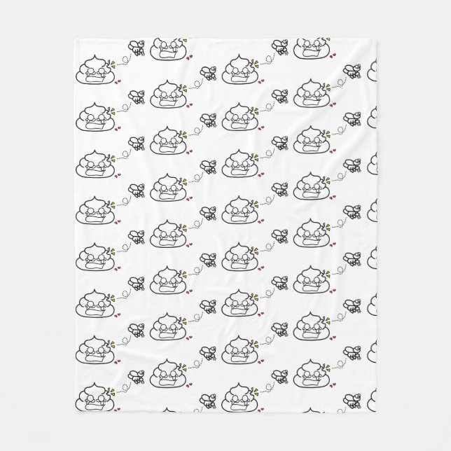 Herzzerbrochen Kack - Brootsch the PooPoo Fleecedecke (Vorderseite)