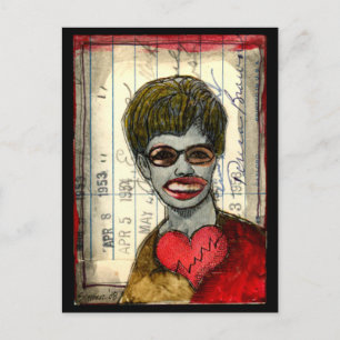 Herzzerbrochene Postkarte