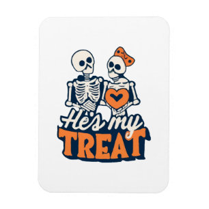 Hes Meine Leckerei Skeleton Matching Couple Hallow Magnet