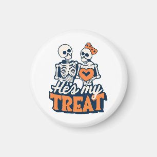 Hes Meine Leckerei Skeleton Matching Couple Hallow Magnet