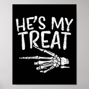 Hes Meine Leckerei Skeleton Matching Couple Hallow Poster