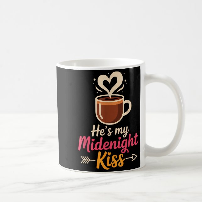 He's My Midnight Kiss Happy New Year Matching Coup Kaffeetasse (Rechts)