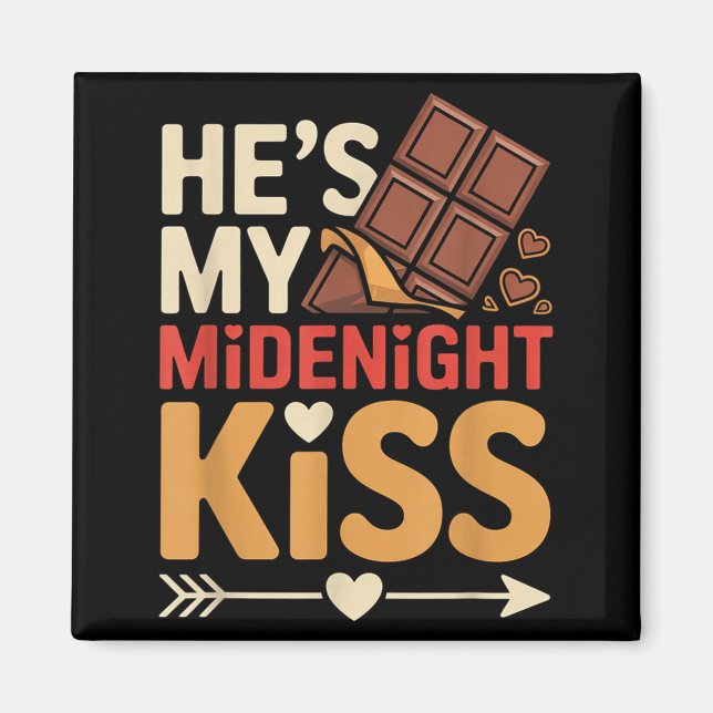 Hes My Midnight Kiss Happy New Year Matching Coupl Magnet (Vorne)