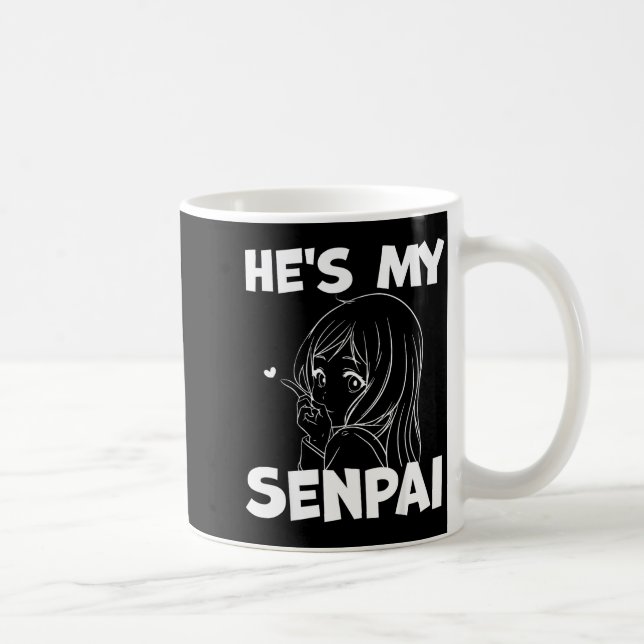 He's My Senpai Funny Anime Matching Couple Girlfri Kaffeetasse (Rechts)