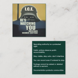 He's Watching You 2026 Quadratische Visitenkarte