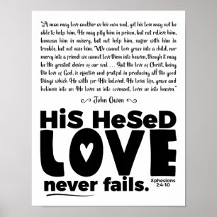 "Hesed Never Versage" 11x14 Semi-Glanz-Poster Poster