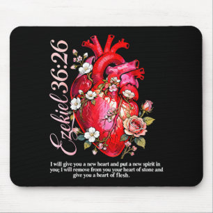 Hesekiel 36_26 Bibelvers neuer Glaube Mousepad