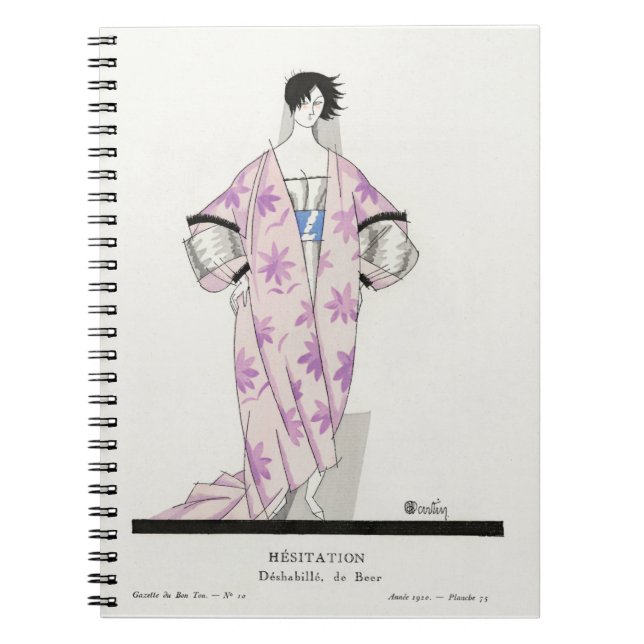 Hesitation-Déshabillé de Beer von Charles Martin Notizblock (Vorderseite)