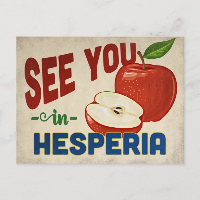 Hesperia California Apple - Vintage Travel Postkarte (Vorderseite)