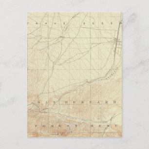 Hesperia quadrangline zeigt San Andreas Rift Postkarte