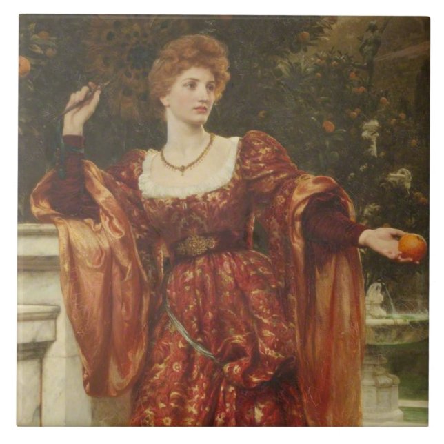 Hesperia (von Frank Dicksee) Fliese (Vorderseite)