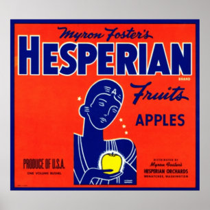 Hesperian Frucht-Äpfel Poster