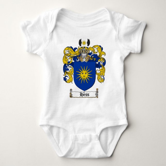 HESS FAMILIENWAPPEN - HESS WAPPEN BABY STRAMPLER (Vorderseite)