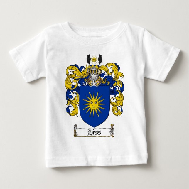 HESS FAMILIENWAPPEN - HESS WAPPEN BABY T-SHIRT (Vorderseite)