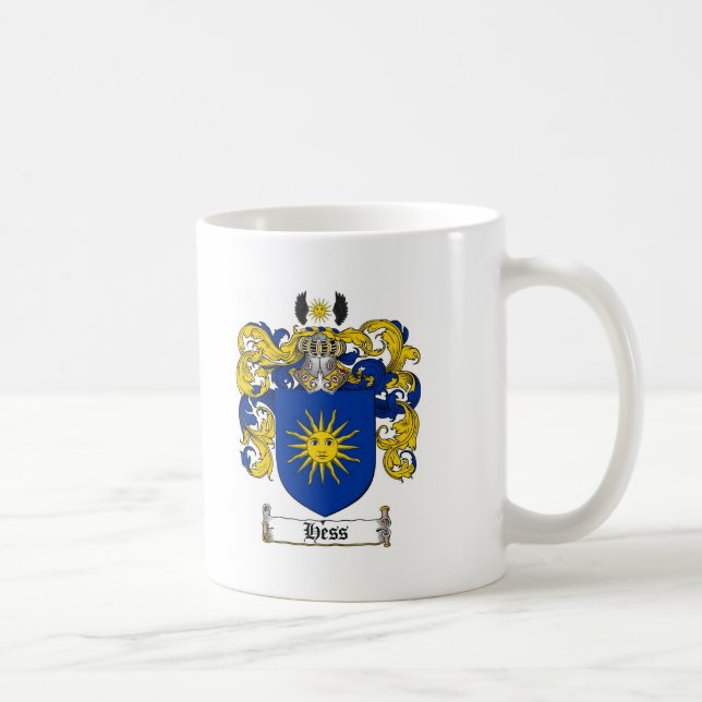 HESS FAMILIENWAPPEN - HESS WAPPEN KAFFEETASSE (Rechts)
