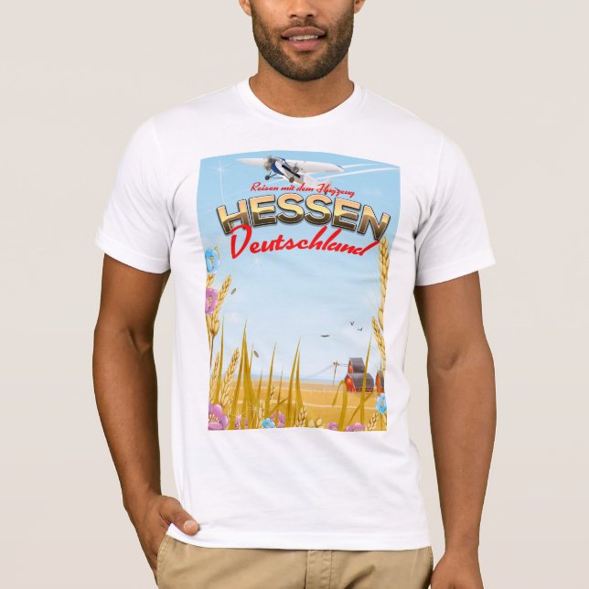 Hessen Deutschland Reiseplakat T-Shirt (Vorderseite)