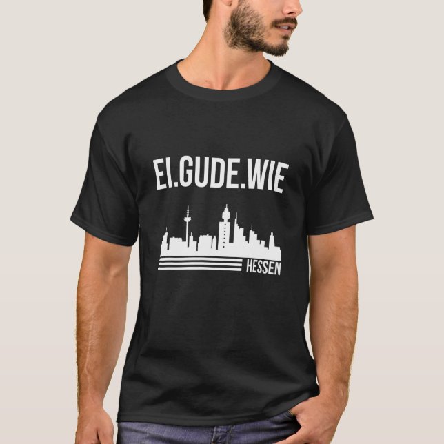 Hessen Frankfurt Men Skyline Set T-Shirt (Vorderseite)