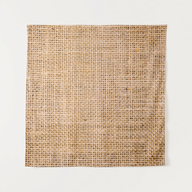 Hessian sackcloth burlap woven texture background, wandteppich (Vorderseite)