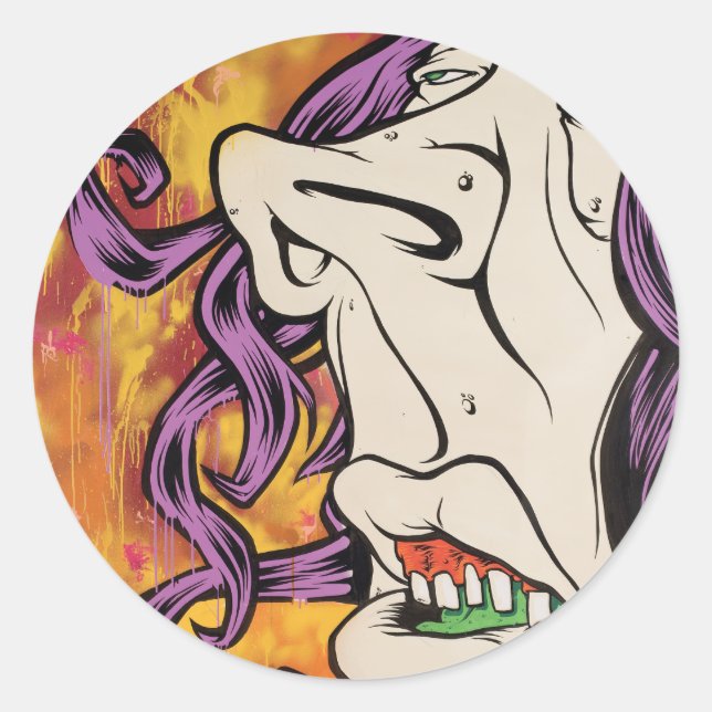 Hessisch Runder Aufkleber (Vorderseite)