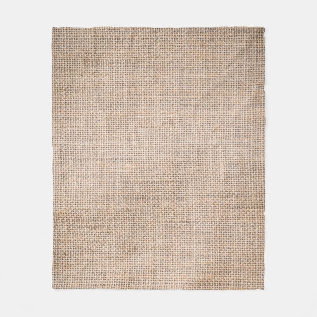 Hessischer Sacktuch, gewebter Texturhintergrund. Fleecedecke (Vorderseite)