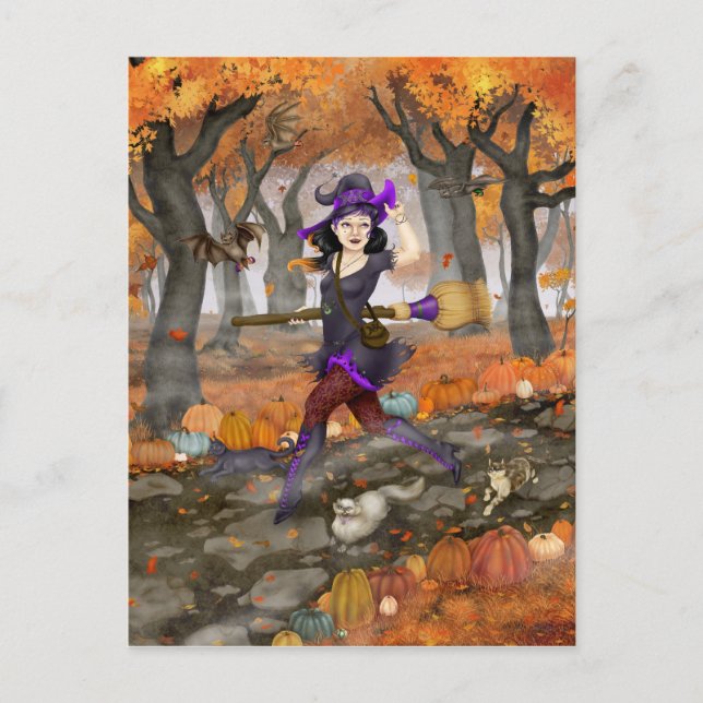 Hesters Herbstabenteuer Postkarte (Vorderseite)