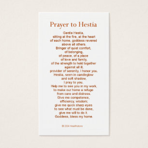 Hestia-Gebets-Karte