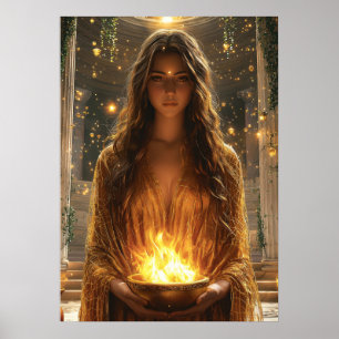 Hestia, Göttin des Herdes - Hüterin Poster