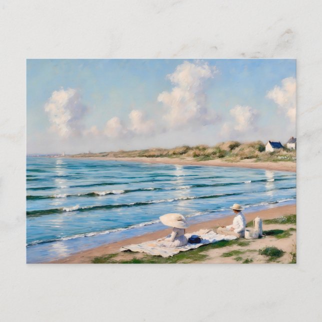 het is tijd voor picknick aan de Kust Postkarte (Vorderseite)