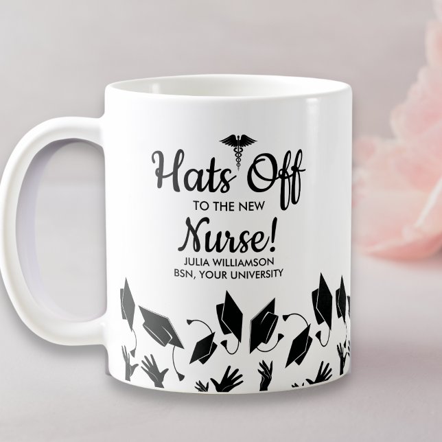 Het Off Nursing School Abschluss Name School Kaffeetasse (Von Creator hochgeladen)