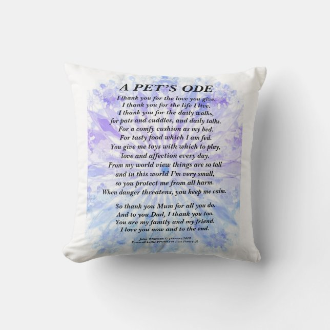 Het Tribute to Eigentümer Gedicht Cushion 41 x 41  Kissen (Vorderseite)