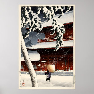 Het Zojo Heiligdom in Shiba A3 A4 Kunstdruck Poster