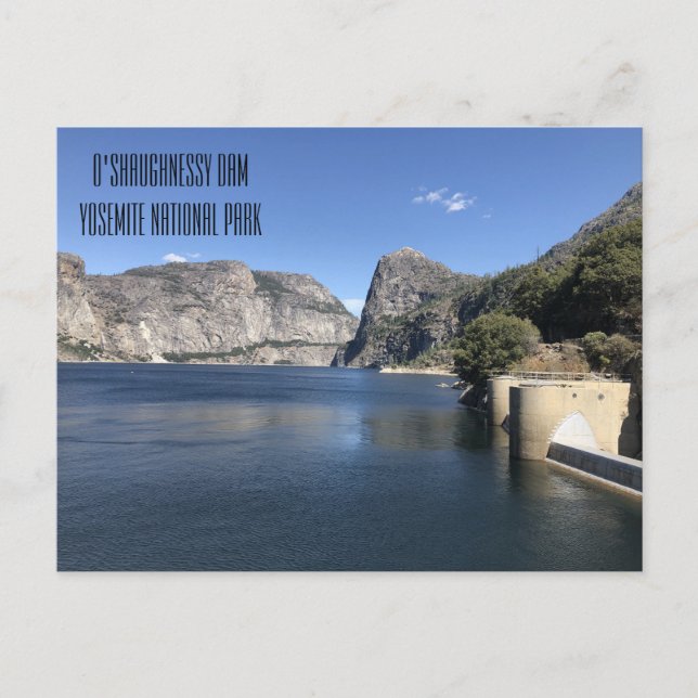 Hetch Hetchy's O'Shaughnessy Dam in Yosemite Postkarte (Vorderseite)