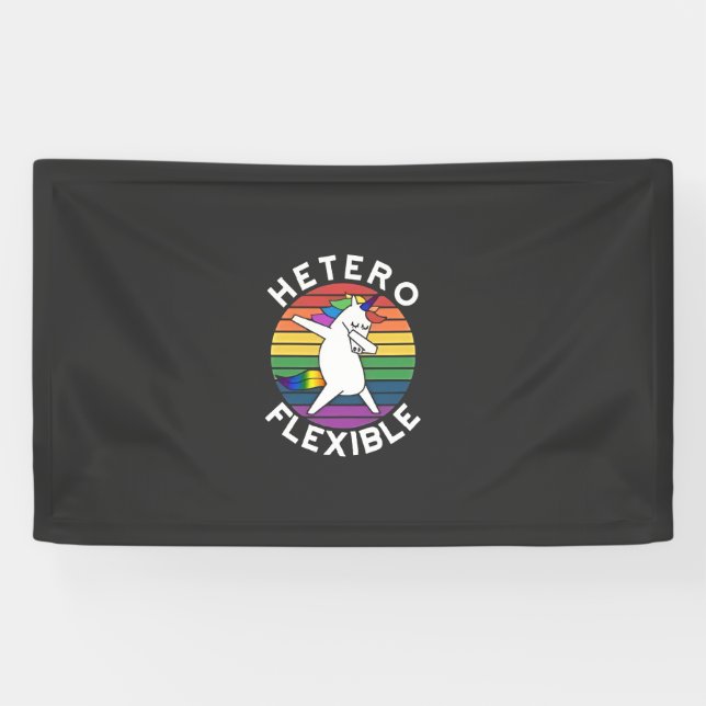 Hetero Flexible LGBT Lesbische Schwulenschwule Banner (Horizontal)