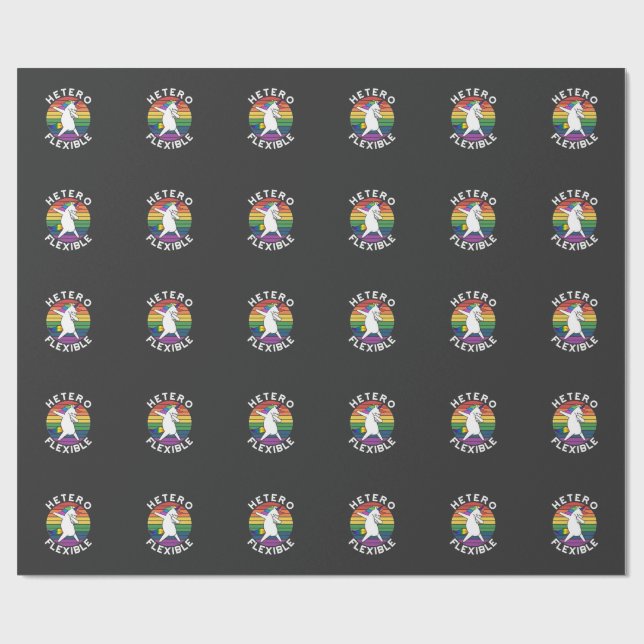Hetero Flexible LGBT Lesbische Schwulenschwule Geschenkpapier (Flach)