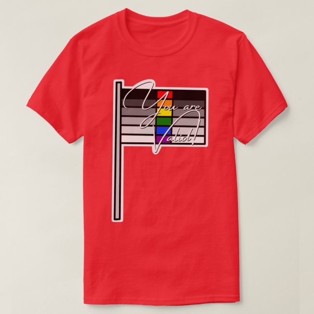Heteroflexiver Stolz: Gültige Flagge T-Shirt (Design vorne)