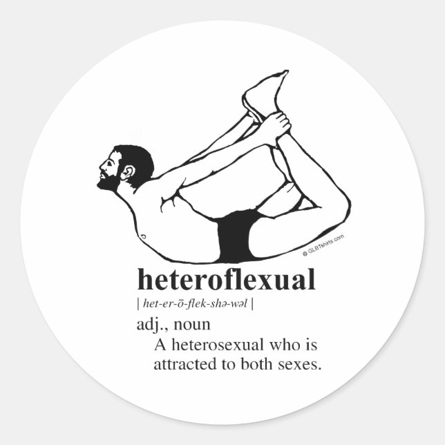 HETEROFLEXUAL RUNDER AUFKLEBER (Vorderseite)