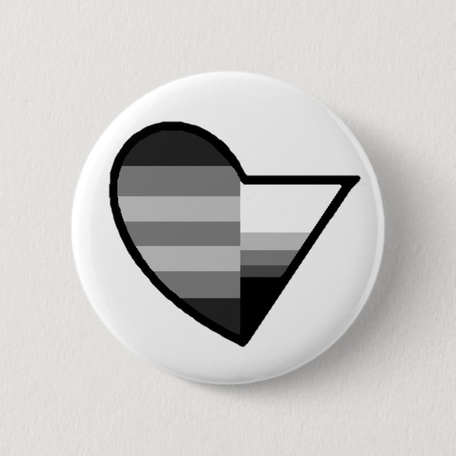Heteroromantic Demisexual Knopf Button (Vorderseite)