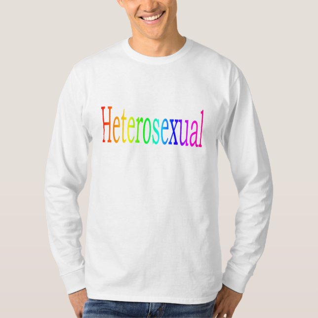 Heterosexueller Regenbogen T-Shirt (Vorderseite)